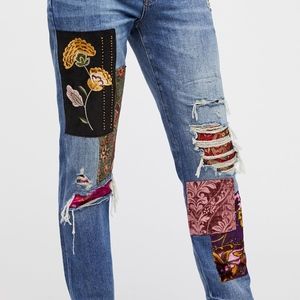 Luxe Embellished Boyfriend Jeans by Free People